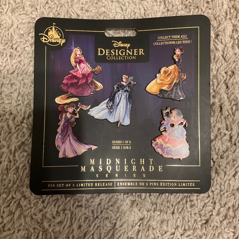Disney Designer Collection Midnight Masquerade Series 1 Limited Edition Pin Set